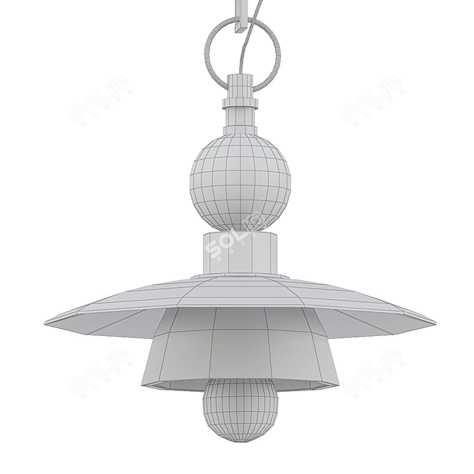 Elegant Pennard Pendant: Timeless Beauty 3D model image 2