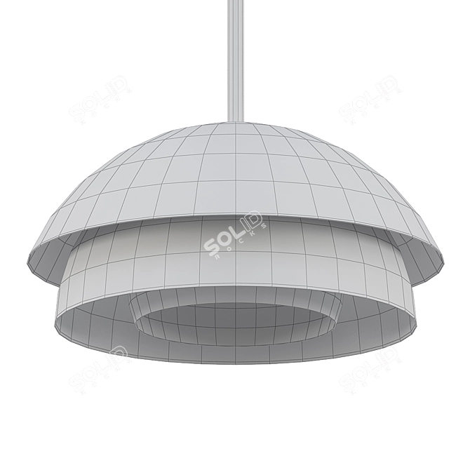 Elegant Lotus Pendant Light 3D model image 2
