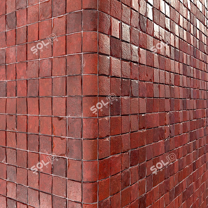 Seamless Wall Brick Texture - PBR 3D model image 3