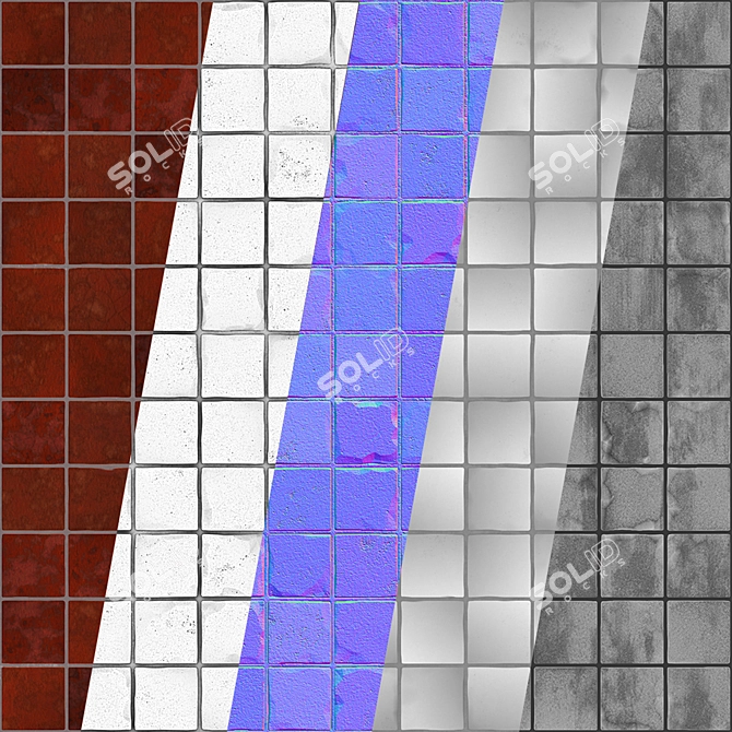 Seamless Wall Brick Texture - PBR 3D model image 5