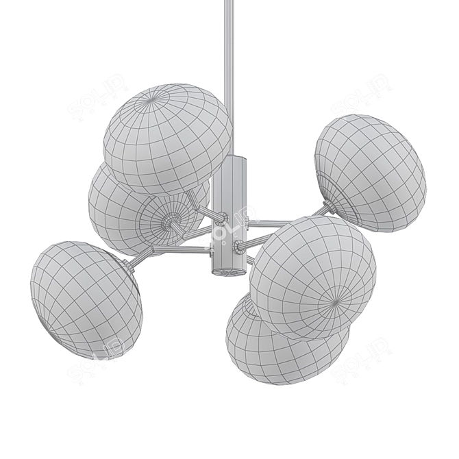 Elegant Ainsley Chandelier 3D model image 2