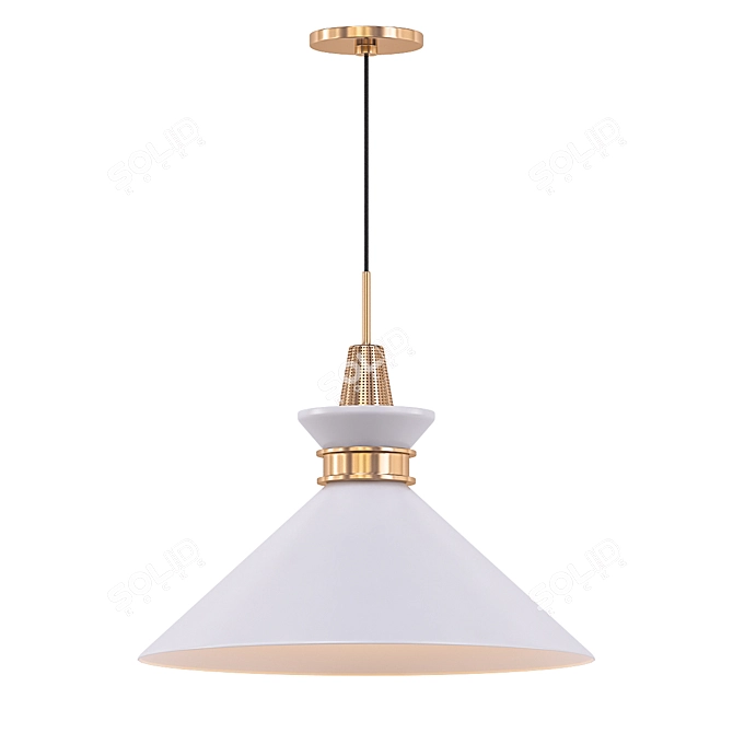 Elegant Halo Pendant Light 3D model image 1