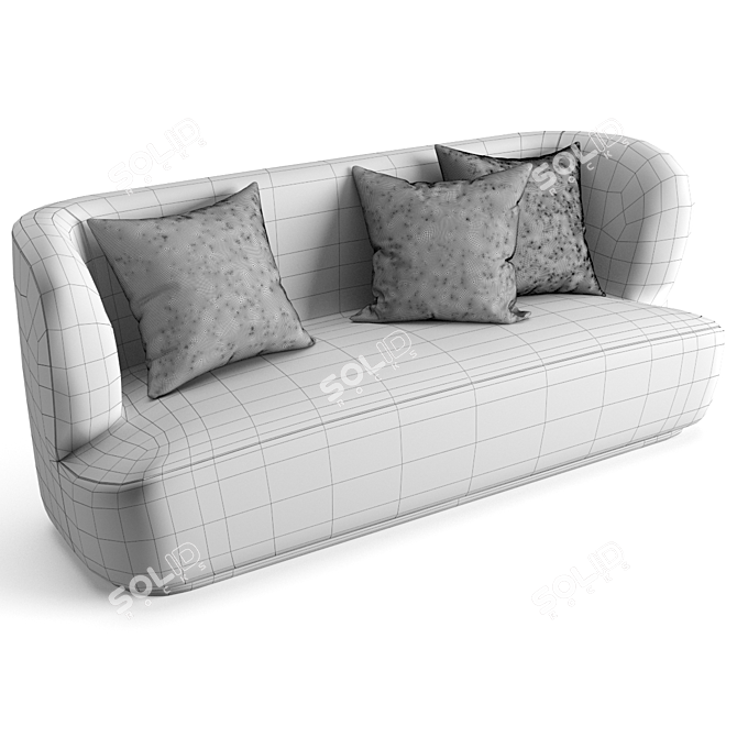 Gubi Beetle 190cm Sofa 3D model image 6