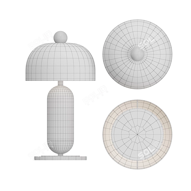 Scandinavian Style Desk Lamp 3D model image 4