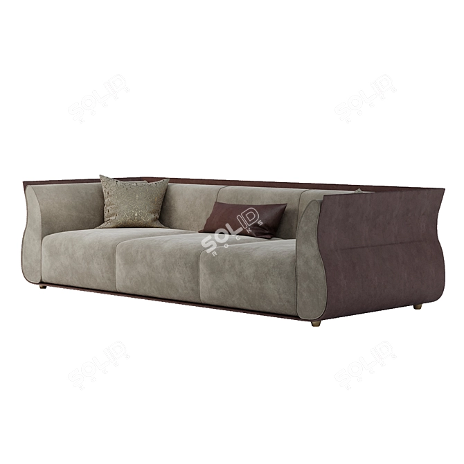 Modern Comfort: Cally Sofa Set 3D model image 2
