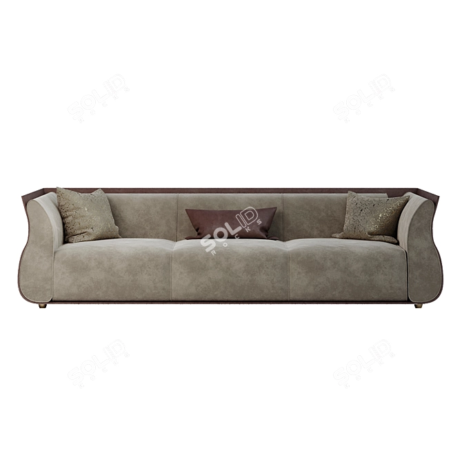 Modern Comfort: Cally Sofa Set 3D model image 3