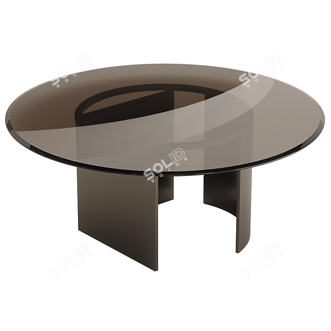 FENDI CONSTELLATION EFFE TABLE: Elegant Bronze Glass Design 3D model image 3