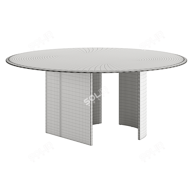 FENDI CONSTELLATION EFFE TABLE: Elegant Bronze Glass Design 3D model image 4