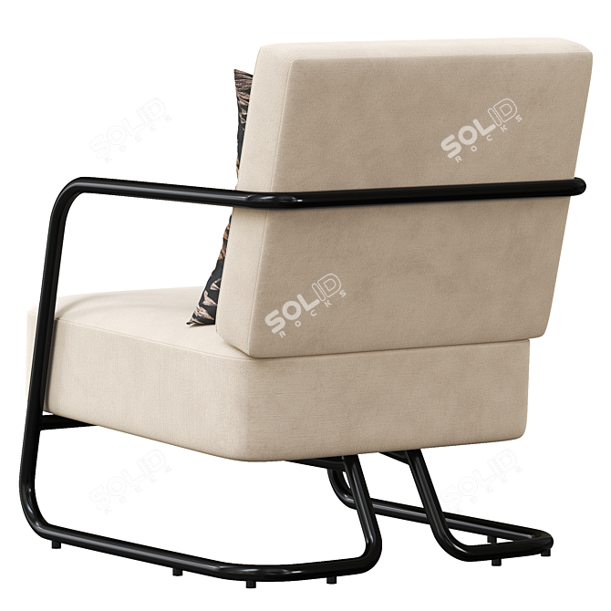 Stylish ITALINI Armchair STEFANIA 3D model image 4