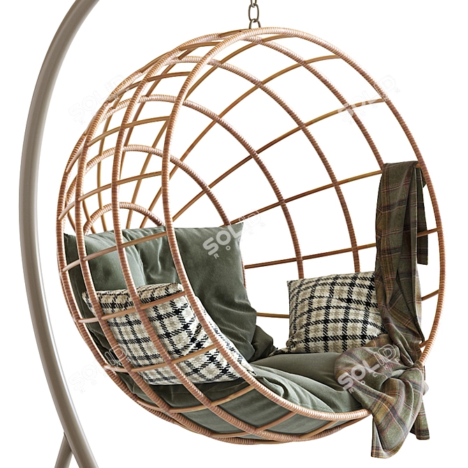 Rattan Hanging Armchair: Bosseda 3D model image 3