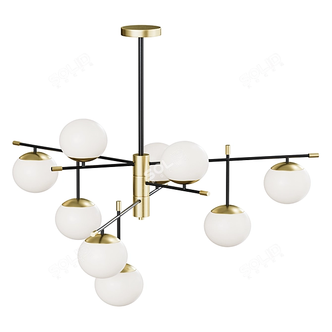 Vintage Elegance Pendant Light 3D model image 2