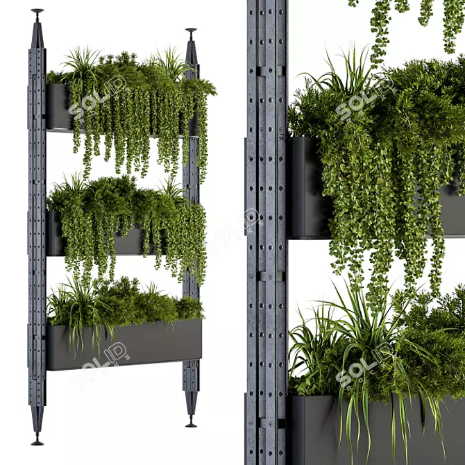 Plant Box Stand - Indoor Greenery Set 3D model image 1