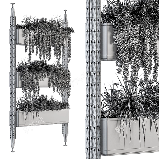 Plant Box Stand - Indoor Greenery Set 3D model image 5