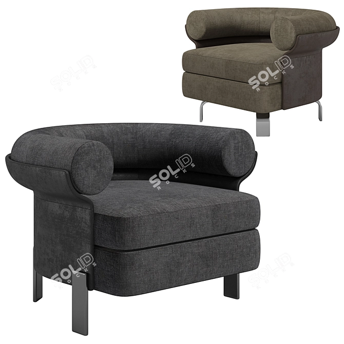 Modern Minotti Mattia Armchair 3D model image 1