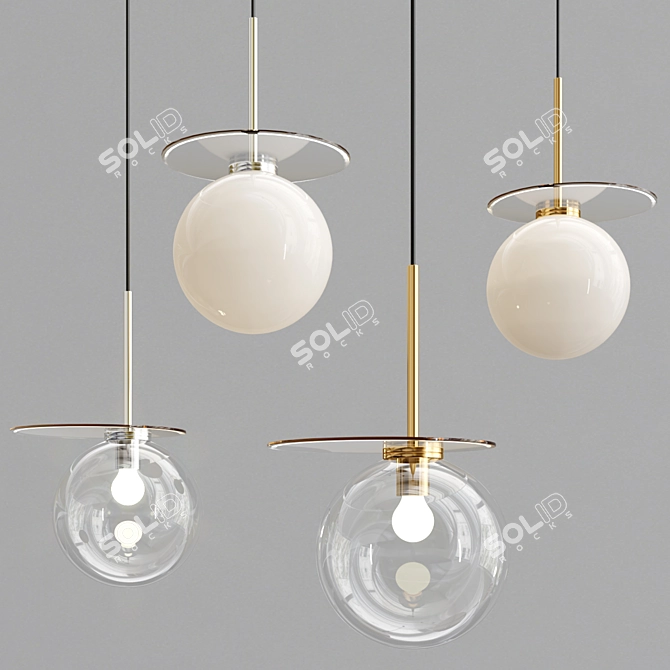 Elegant Umbra Pendant Light 3D model image 2