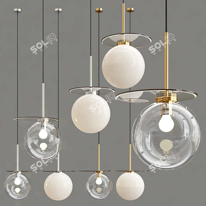 Elegant Umbra Pendant Light 3D model image 3