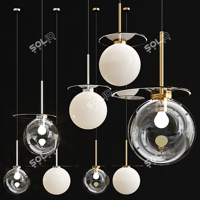 Elegant Umbra Pendant Light 3D model image 4