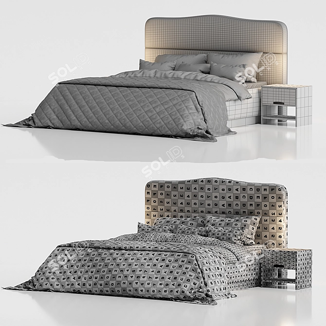 2015 Modern Millimeters Bed 3D model image 3