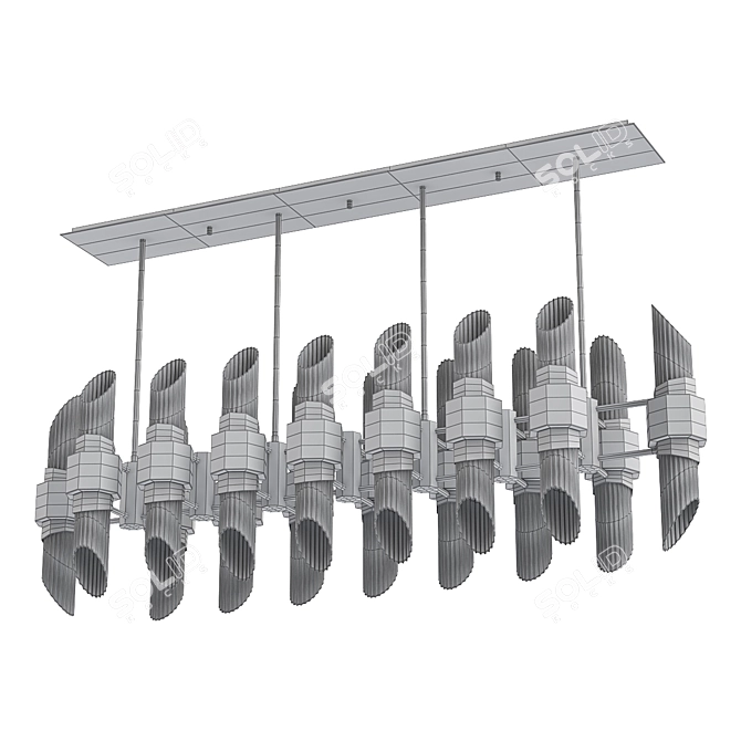 Tycho Rectangular: Luxury Lighting 3D model image 2