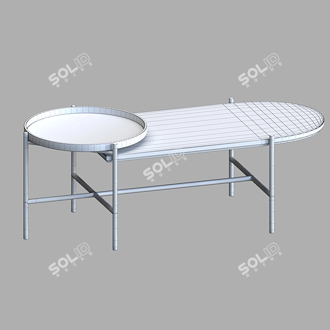 Modern Magazine Coffee Table 3D model image 2