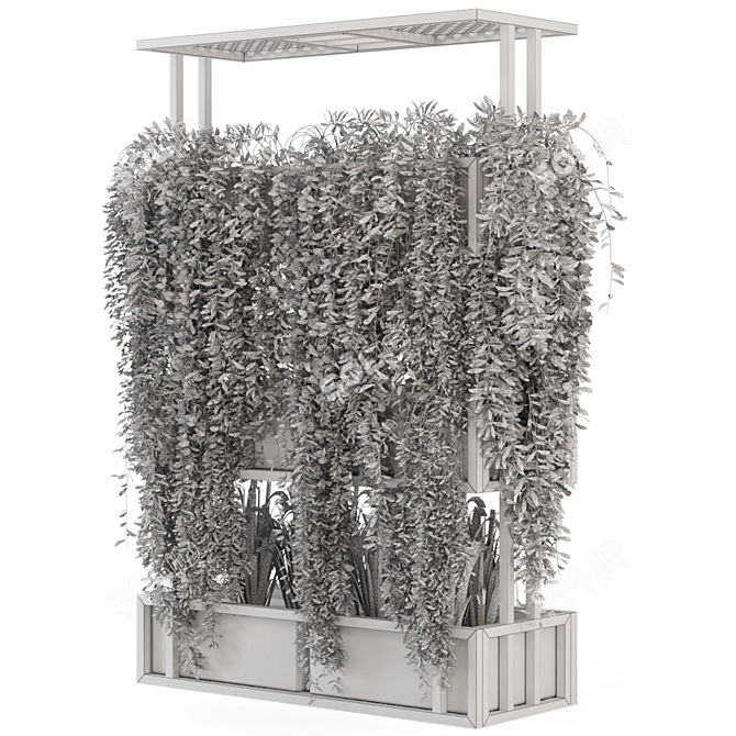 Metal Stand Indoor Hanging Plants Set 3D model image 7