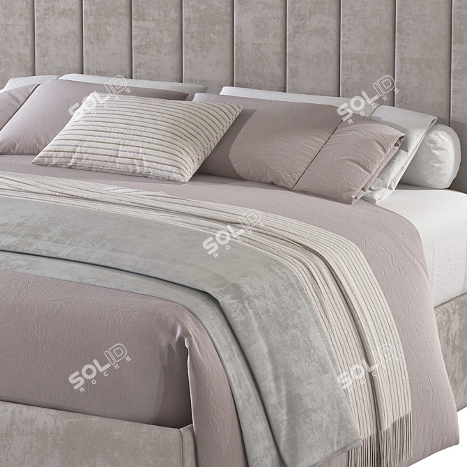 Modern Double Bed 2 - Sleek Design & Comfort 3D model image 4