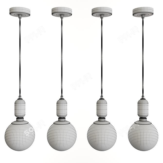 Contemporary Ceiling LAMP 3D model image 2