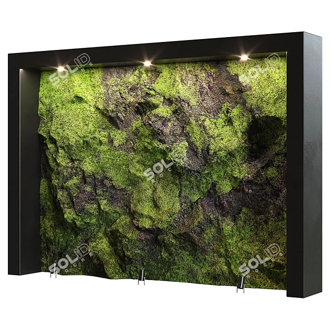 Green Natural Stone Wall1 - 2015 Edition 3D model image 1