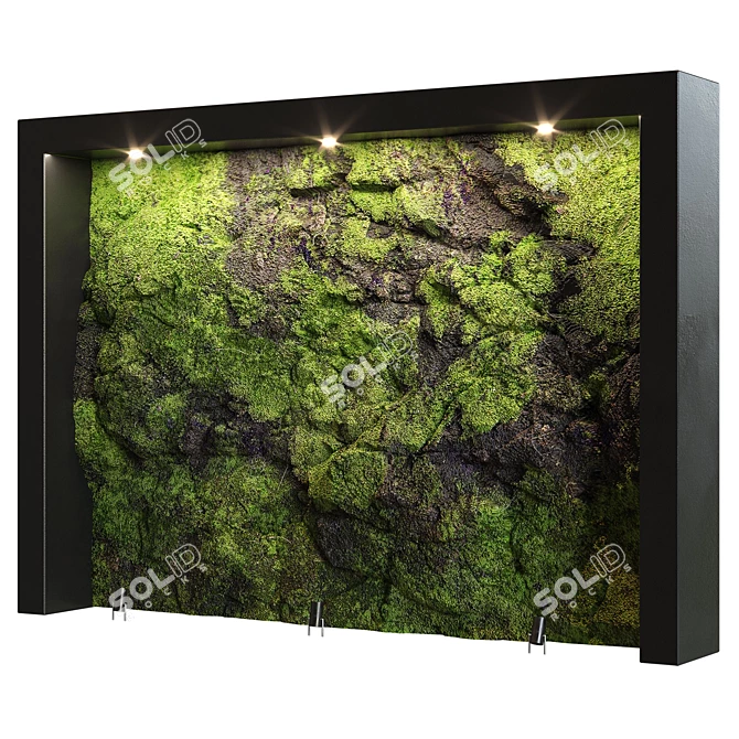 Green Natural Stone Wall1 - 2015 Edition 3D model image 2