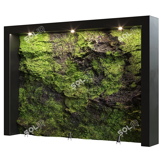 Green Natural Stone Wall1 - 2015 Edition 3D model image 3