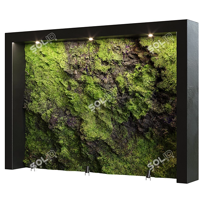 Green Natural Stone Wall1 - 2015 Edition 3D model image 4