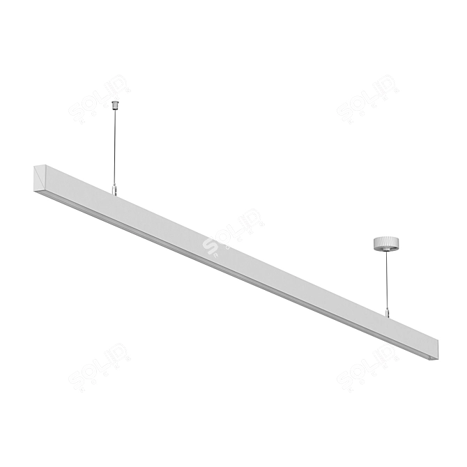 Sleek Pendant-Track Lighting 3D model image 2