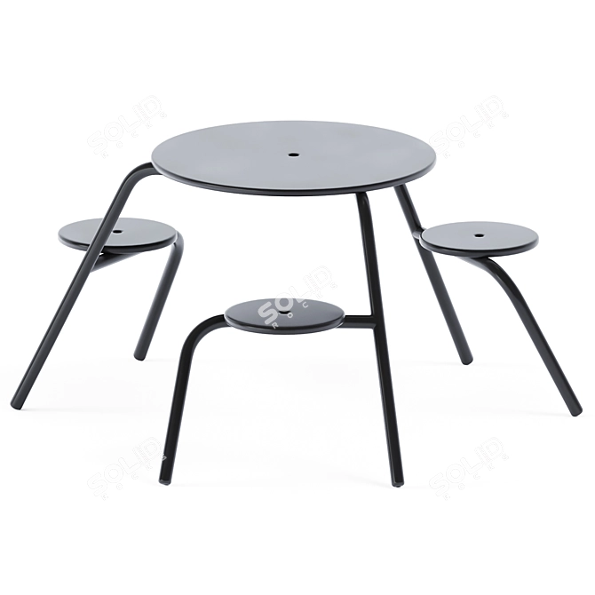 Viral 3-Seater Picnic Table 3D model image 3