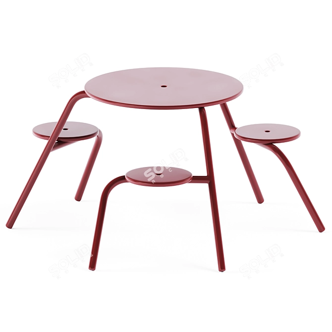 Viral 3-Seater Picnic Table 3D model image 4