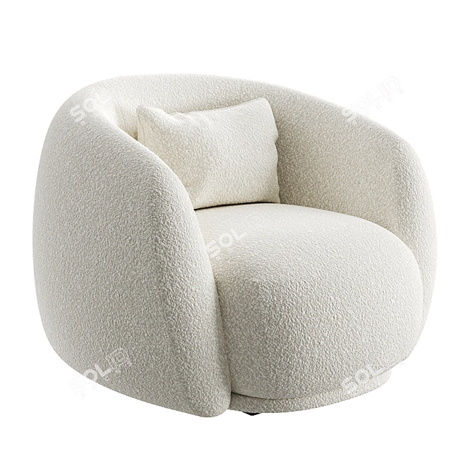 Moroso Pacific Chair: Modern Design with Textured Upholstery 3D model image 1