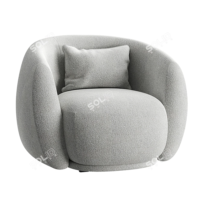 Moroso Pacific Chair: Modern Design with Textured Upholstery 3D model image 2