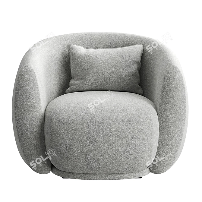 Moroso Pacific Chair: Modern Design with Textured Upholstery 3D model image 4