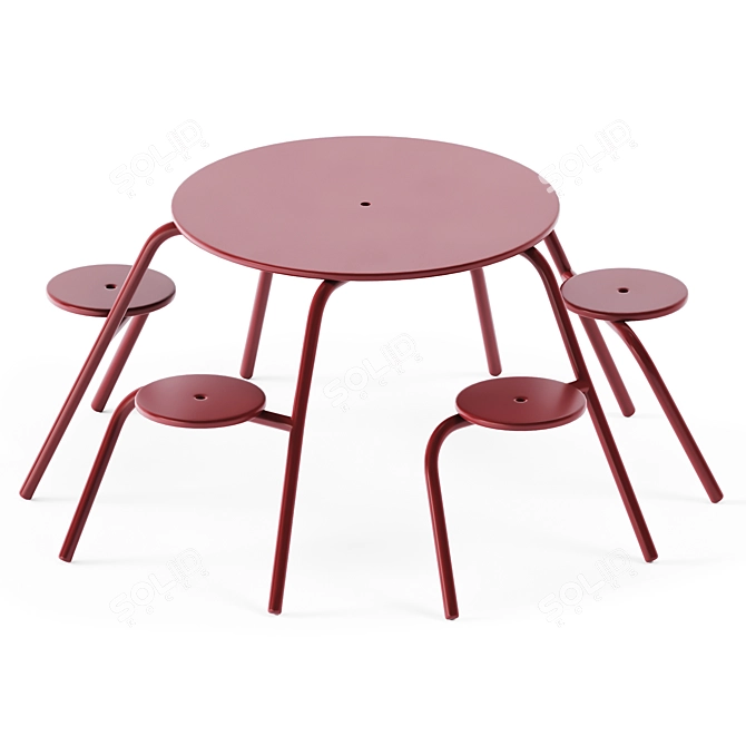 Virus Picnic Table: Outdoor Elegance 3D model image 3