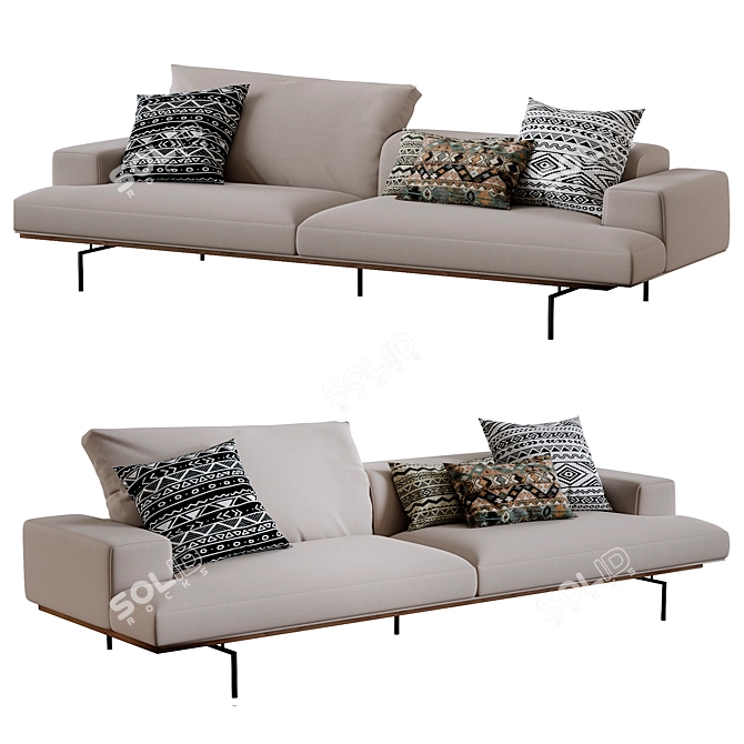 Sumo Sofa: Stylish Design by Living Divani 3D model image 3