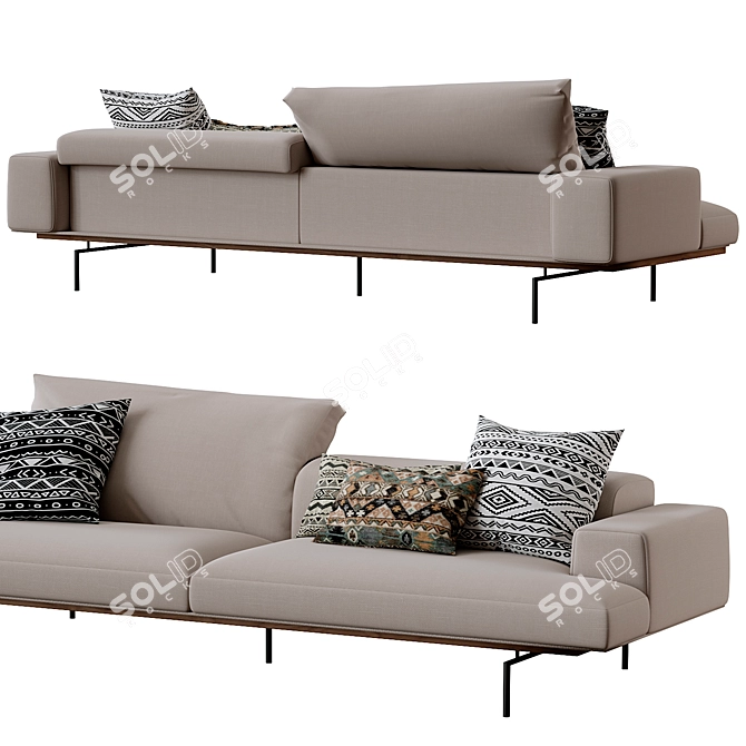 Sumo Sofa: Stylish Design by Living Divani 3D model image 4