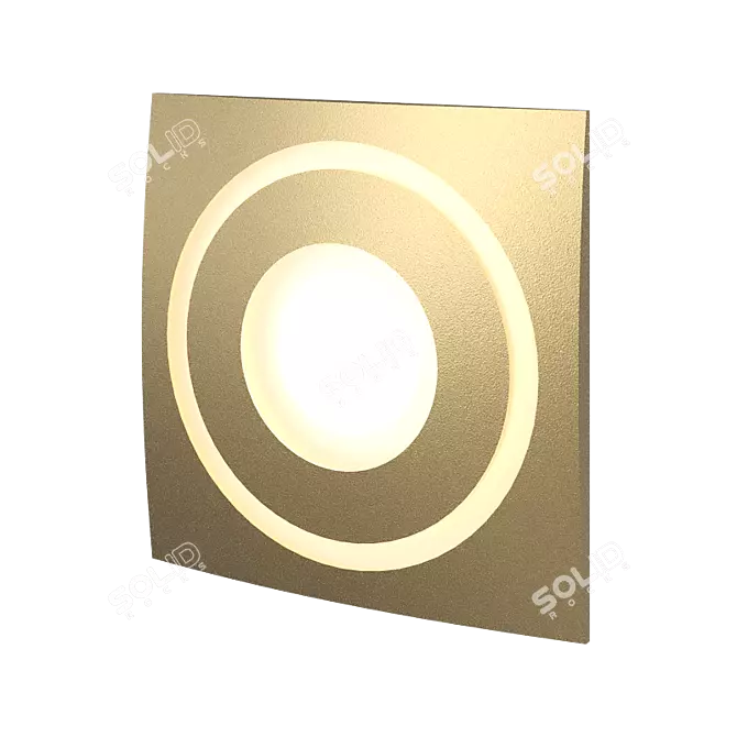 Sleek Square LED Stair Light 3D model image 1