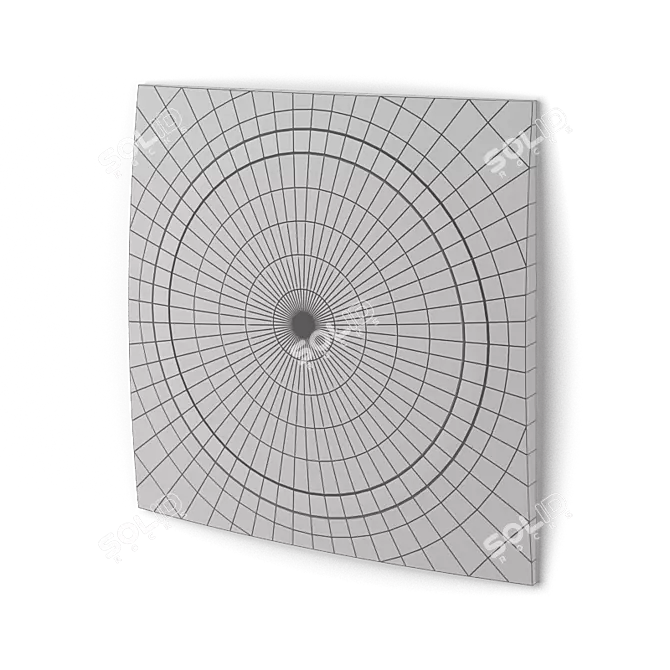 Sleek Square LED Stair Light 3D model image 3