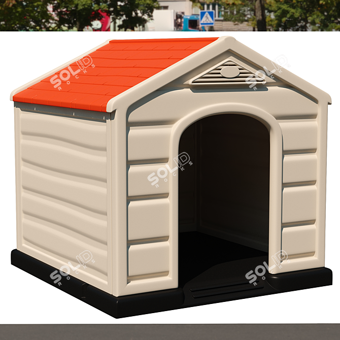 3D Dog Kennel: Stylish and Functional 3D model image 1