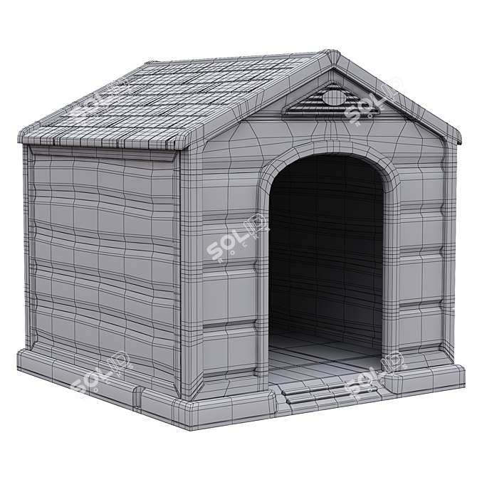 3D Dog Kennel: Stylish and Functional 3D model image 3