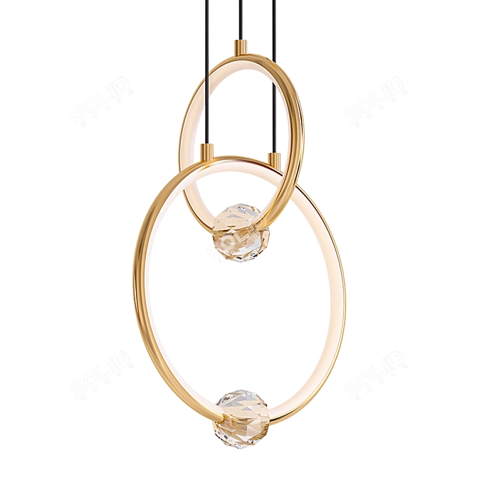 Sleek and Chic Luana Pendant Light 3D model image 1