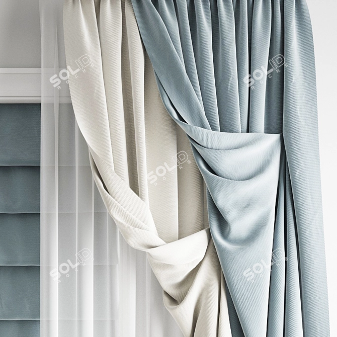 Polygonal Curtain Model 3D model image 4