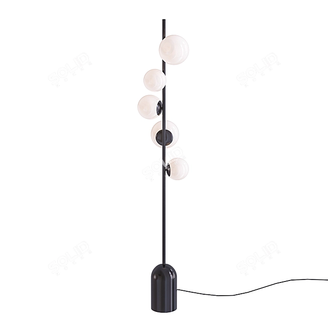 Contemporary Opal Glass Floor Lamp 3D model image 1