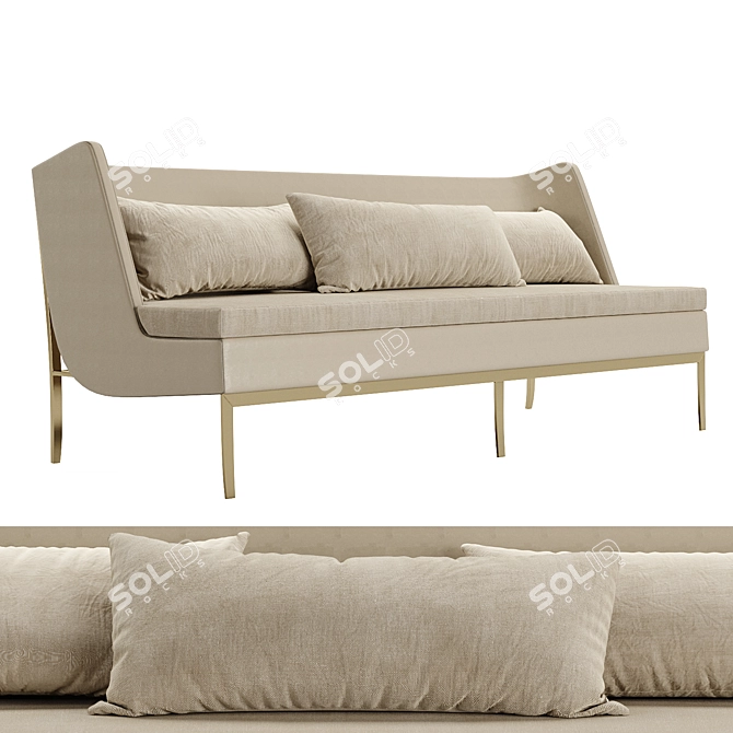 Bruno Moinard Edition Sofa | Courtrai - Luxurious French Craftsmanship 3D model image 3