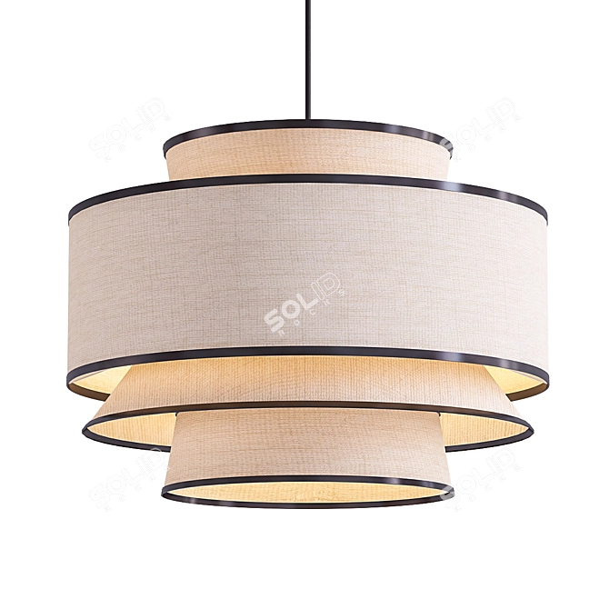 Rustic Raffia Lampshade: Haroon 2014 3D model image 1