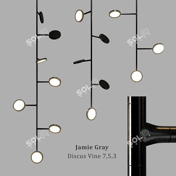 Jamie Gray Discus Vine Pendant Light 3D model image 1